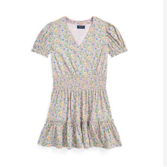 Polo Ralph Lauren Other - NEW Polo Ralph Lauren Girl's Floral Faux-Wrap Cotton Jersey Dress